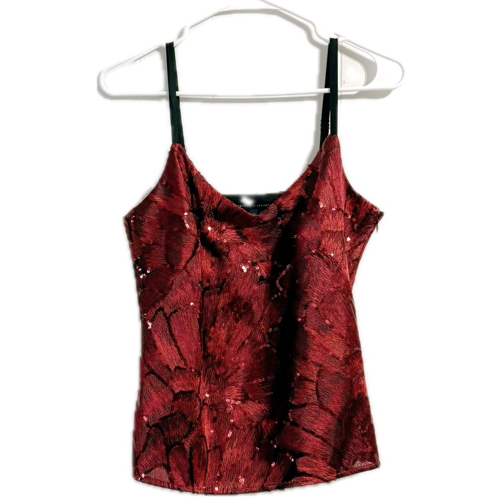 White House Black Market Red and Black Camisole‎